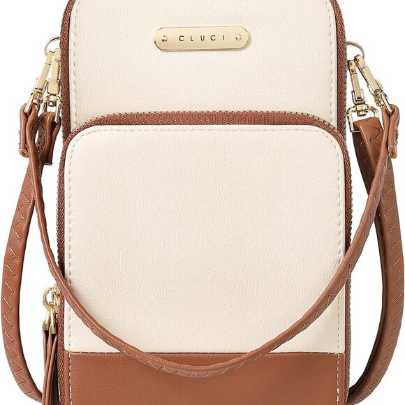 Small PU Leather Crossbody Bag for Women Multi-Pocket Phone Purse